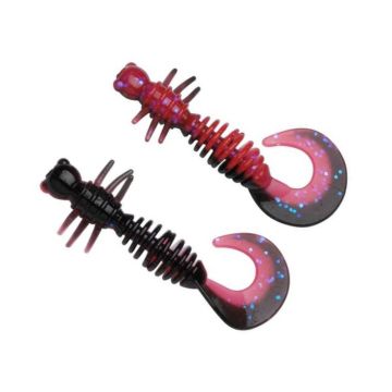 Berkley Powerbait Power Curly Larva, Salmon Egg Red/Black, 4cm, 12pcs/pack