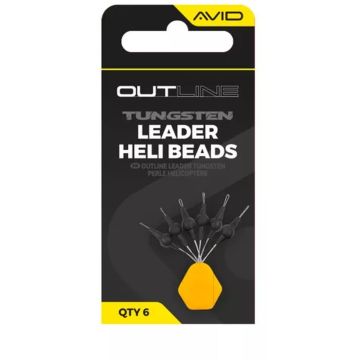 Stoper Avid Carp Outline Tungsten Leader Heli Beads, 6buc/plic
