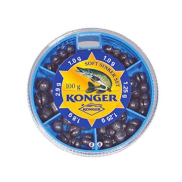 Alice Split Shot Weights Set Konger Notched Thick Shots, 0.60 - 1.25g