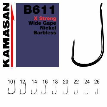 Kamasan B611 Hooks Without Barb, 10pcs/pack