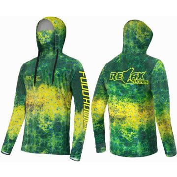 Relax Lures UV UPF 50+ Sweatshirt, Yellow Green