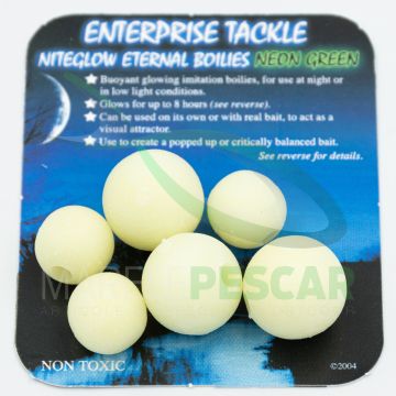 Boilies Artificial Flotant Enterprise Tackle Eternal Boilies NiteGlow, 12&15mm, 6bucplic