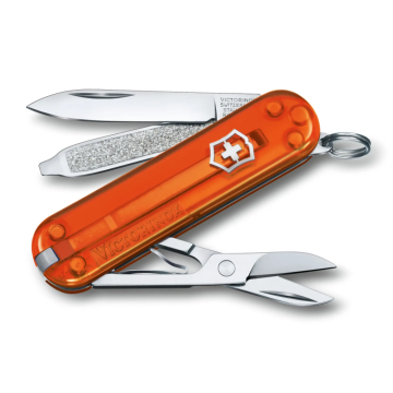 Briceag Victorinox Classic SD Transparent, 58mm, Fire Opal, Gift Box
