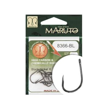 Carlige EnergoTeam Maruto 8366-BL Barbless Forged, Black Nickel, 10buc/plic