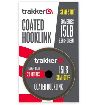 Fir Textil Trakker Semi Stiff Coated Hooklink, Green, 20m