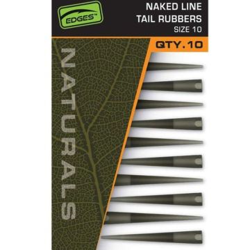 Fox Edges Clips for Lost Lead Fox Edges Naturals Naked Line Tail Rubbers, No.10, 10pcs/pack