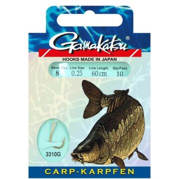 Carlige Legate Gamakatsu Booklet Carp, 60cm, 10buc/plic
