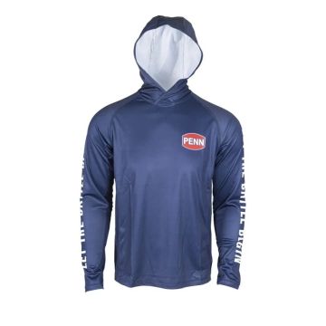 Penn Pro Hooded Jersey Sweater, Blue Marine