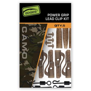 Kit Plumb Pierdut FOX Edges Camo Power Grip Lead Clip Kit, 5buc/plic