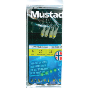 Taparine Mustad Luminous Shrimp, 4pcs/pack