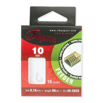 Filfishing Feeder Snelled Rigs, 90cm, 10 pcs/pack