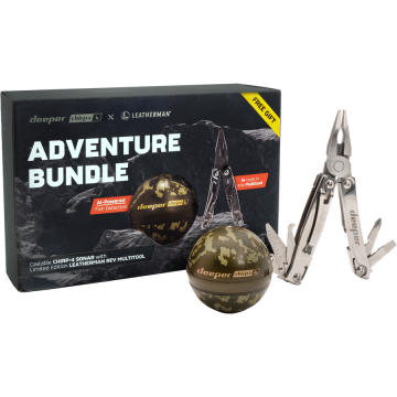 Deeper Smart Sonar CHIRP+ 4.0 Adventure Set + Leatherman REV Multi-Tool