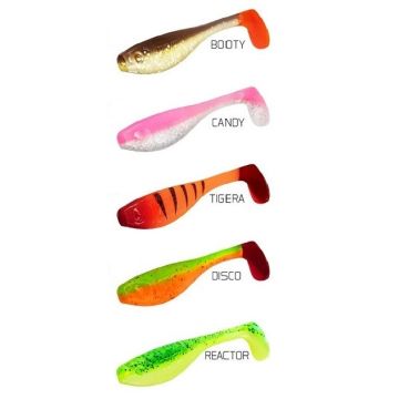 Shad Delphin BOMB Fatty, Booty+Candy+Tigera+Disco+Reactor, 10cm, 5bucplic