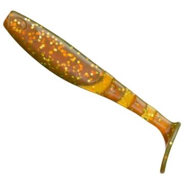 Shad Storm Jointed Minnow, Culoare Gold Glitter Motoroil UV, 9cm, 7g, 4buc/blister