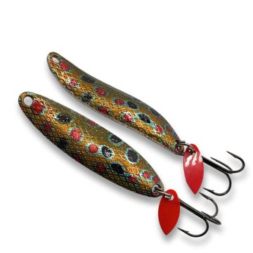 Berti Taifun Print Oscillating Spoon, Checkered, No.1, Color 701, 5.3cm, 7g