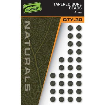 Fox Edges Naturals Rubber Beads Tapered Bore, 4mm, 30pcs/pack