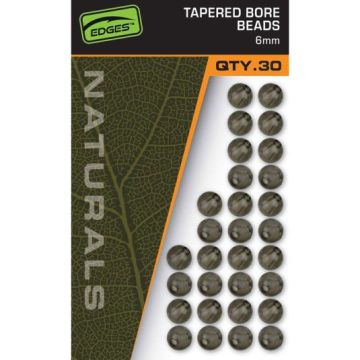Fox Edges Naturals Rubber Beads Tapered Bore, 6mm