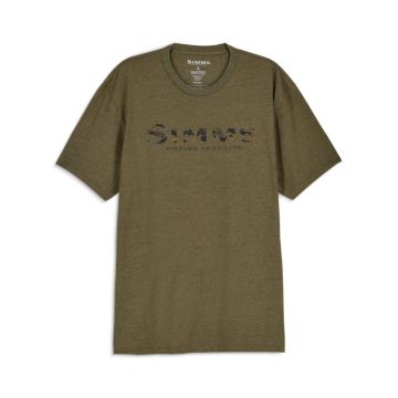 Simms Shroud Fill Logo T-Shirt, Military Heather