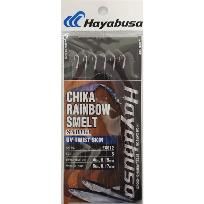 Taparina Hayabusa Sabiki Chika Rainbow Smelt, UV Twist Skin, No.10
