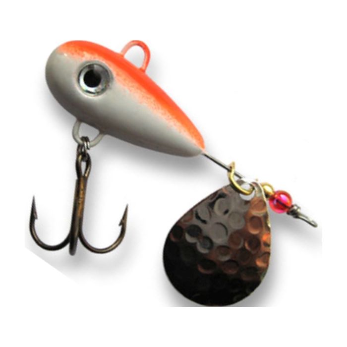 Berti Spinnertail Helic Nr.3 Color White Fluorescent Red Nickel Blade 17g