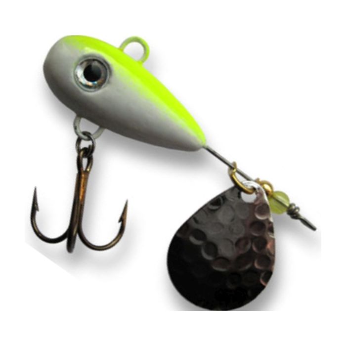 Berti Spinnertail Helic Nr.4 Color White Fluorescent Yellow Nickel Blade 21g