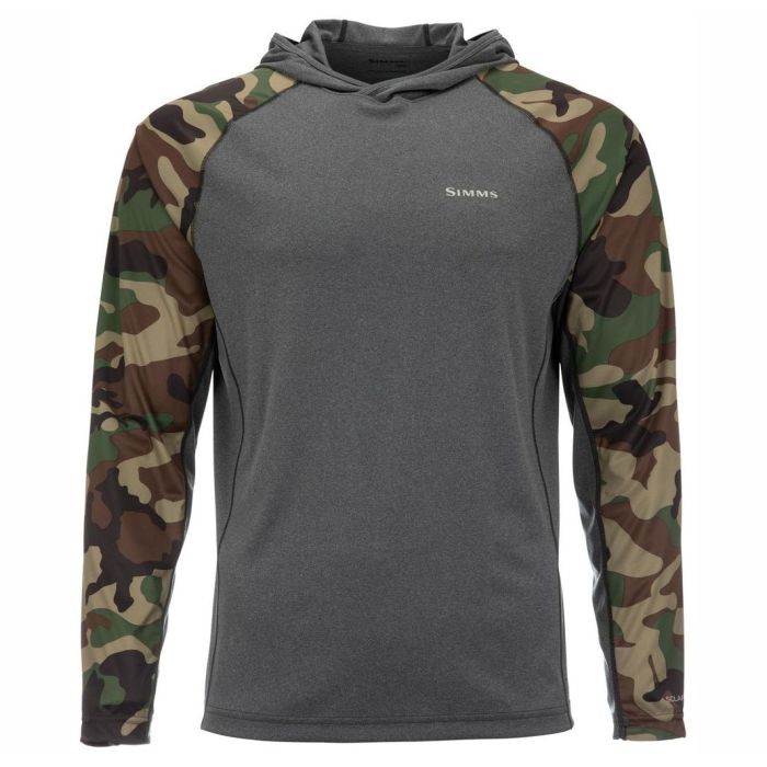 Bluza Simms Sflex Hoody Woodland Camo Carbon Heather