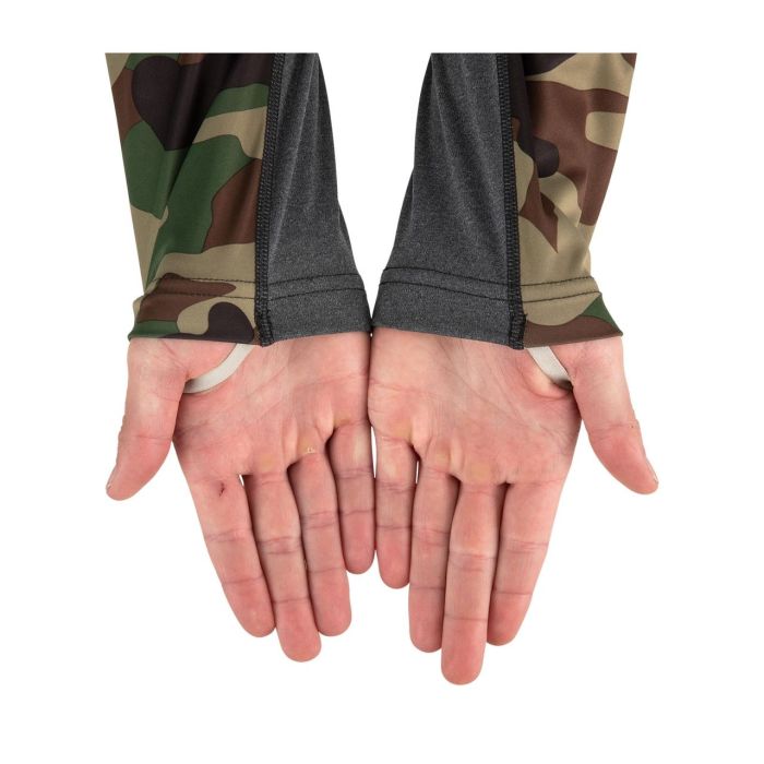 Bluza Simms Sflex Hoody Woodland Camo Carbon Heather 6