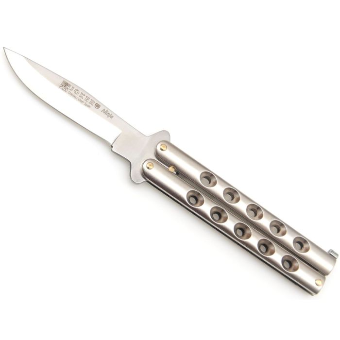 Briceag Butterfly Joker Abanico Ninja, Maner din Zamak, Lama 10cm