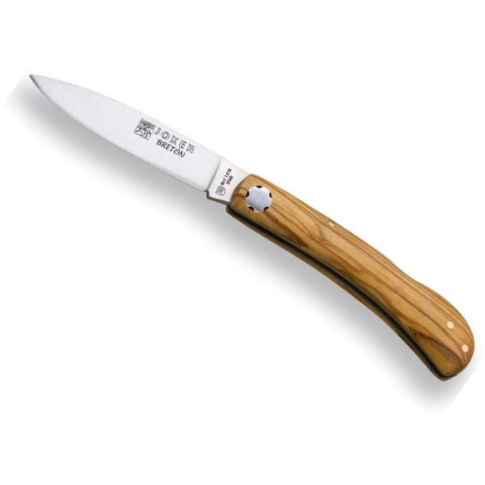 Briceag Pliabil Joker Breton NO44, Maner Lemn de Maslin, Lama 8cm