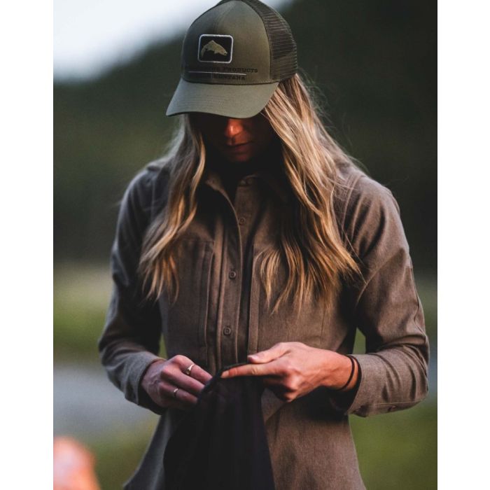 Simms Tailout Knit LS Shirt for Women, Silt Heather 3