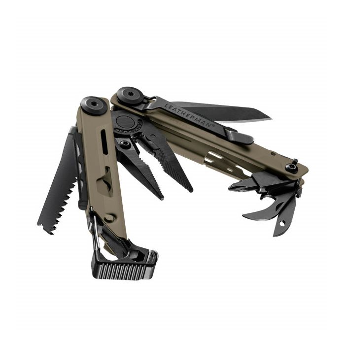 Cleste Tactic Multifunctional Leatherman Signal Coyote Tan, 19 Functii, Lama 6.93cm + Teaca 2