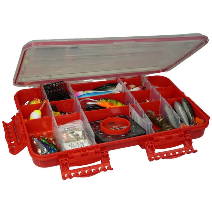 Jaxon S-Line Fishing Waterproof Box, Red, 35.5x23x5cm
