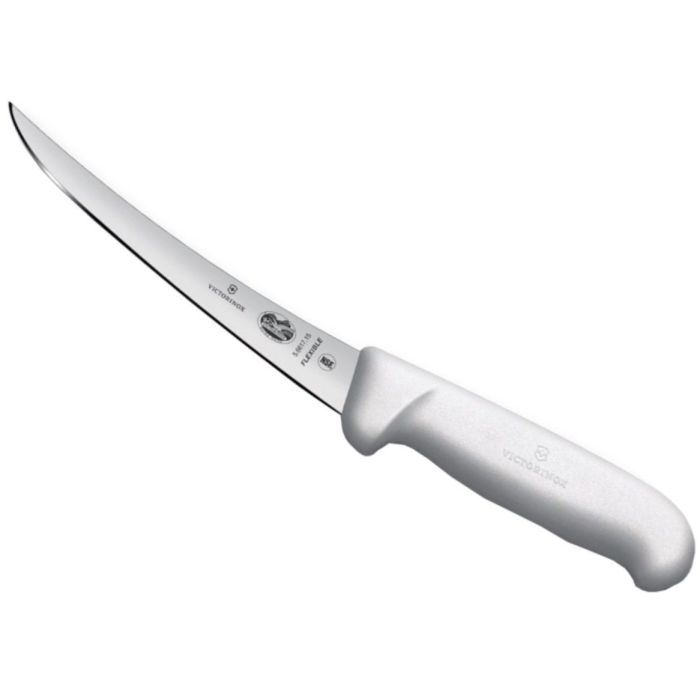 Victorinox Fibrox Flexible Boning Knife, 15cm Blade, White