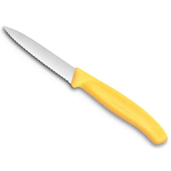 Victorinox Swiss Classic Peeling Knife, 8cm Serrated Blade, Yellow
