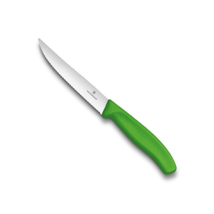 Victorinox Swiss Classic Gourmet Steak Knife, Serrated Blade 12cm, Green