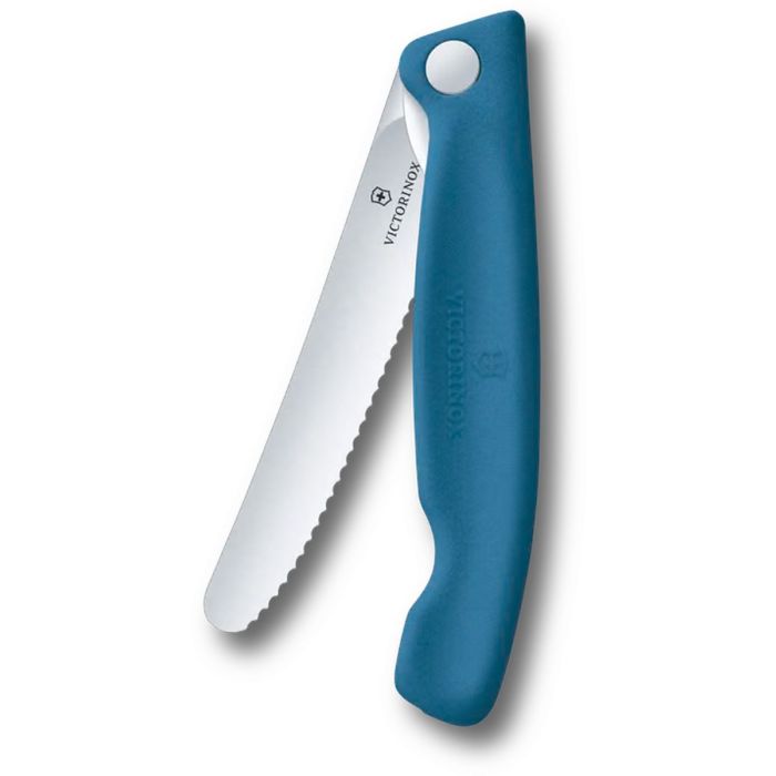 Victorinox Swiss Classic Picnic Folding Knife, 11cm Serrated Blade, Blue 3
