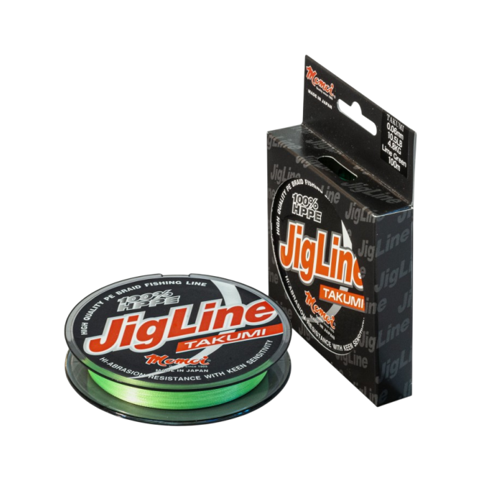 Momoi Jigline Takumi Braided Line, Lime Green, 100m 2