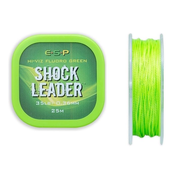 Fir Textil Inaintas ESP Shock Leader, Hi-Viz Fluoro Green, 0.36mm, 16kg, 25m