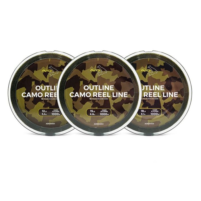 Fir Monofilament Avid Carp Outline Camo Reel, 1000m