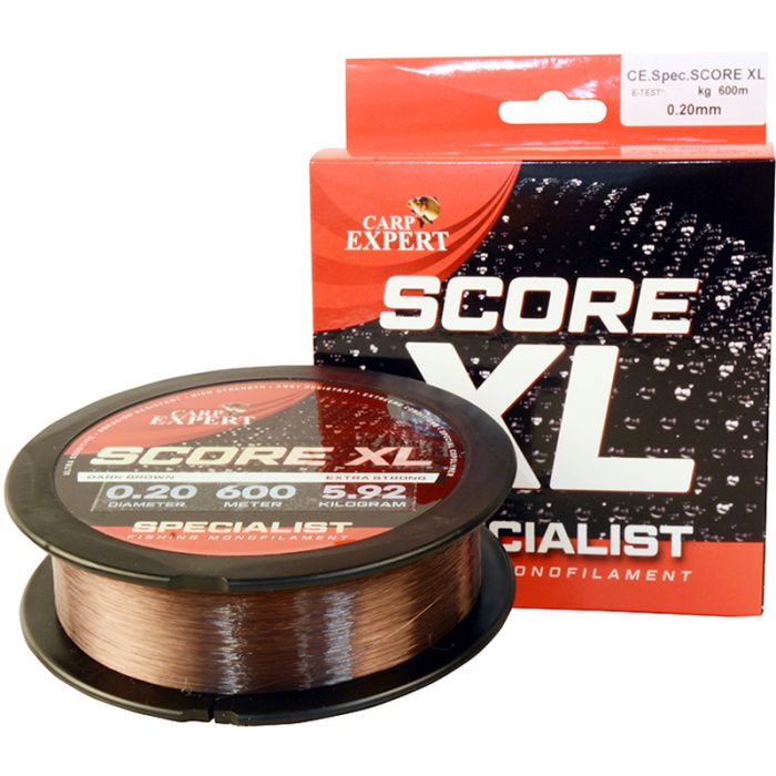 Fir Monofilament Carp Expert Specialist Score XL, Dark Brown, 600m