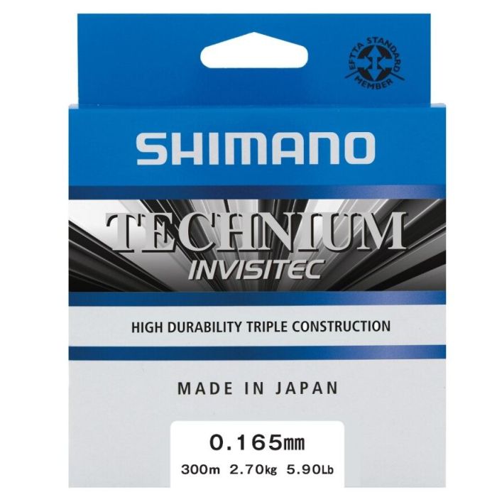 Shimano Technium Invisitec A Mono Grey Monofilament Line, 300m