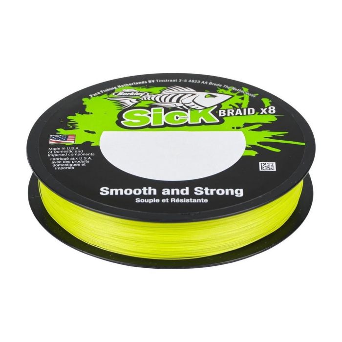 Berkley Sick Braid braided line, Hi-Vis Yellow, 300m 2