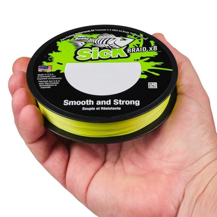 Berkley Sick Braid braided line, Hi-Vis Yellow, 300m 7