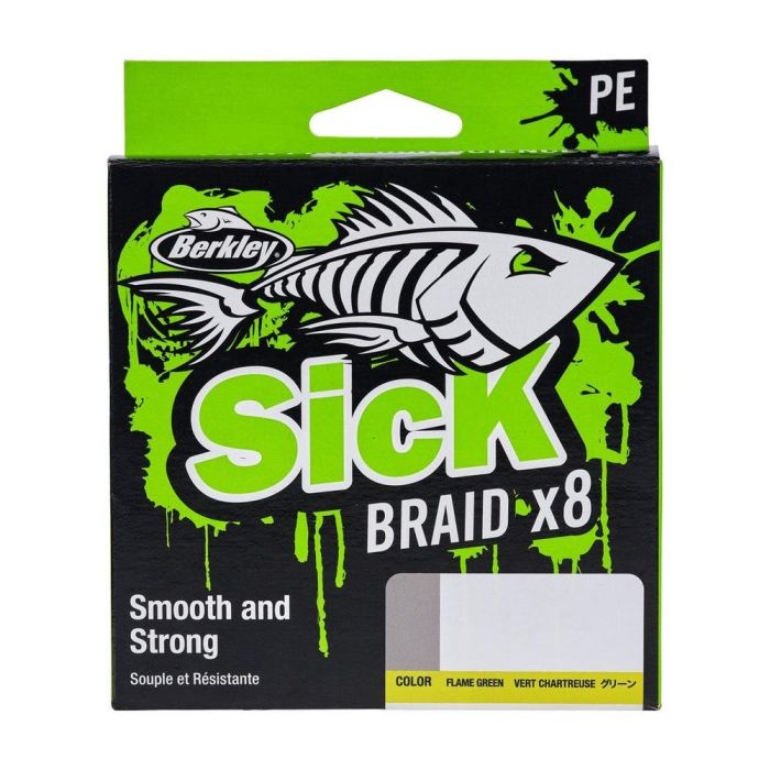 Berkley Sick Braid braided line, Hi-Vis Yellow, 300m 6