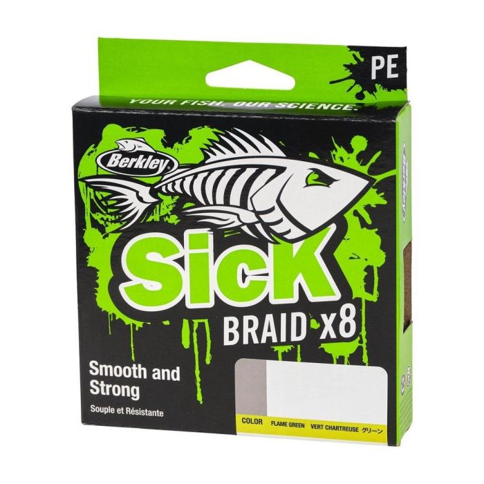 Berkley Sick Braid braided line, Hi-Vis Yellow, 300m 4