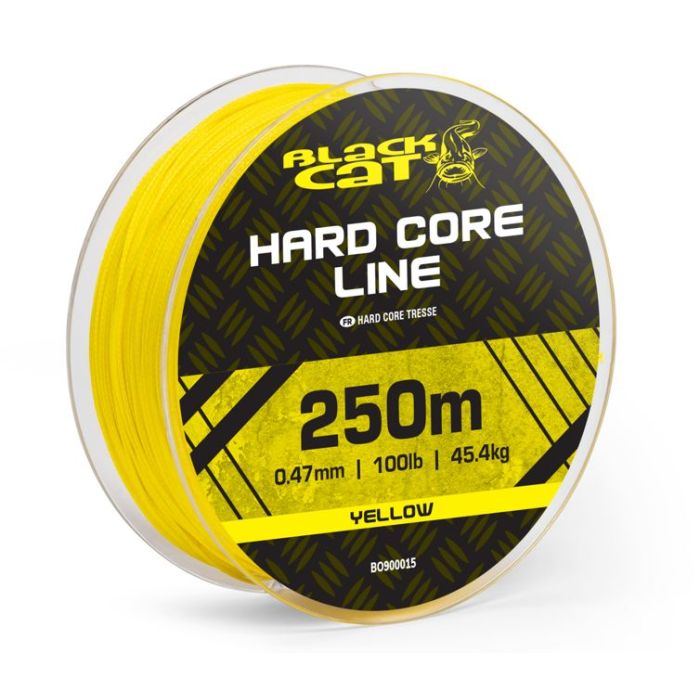 Fir Textil Black Cat BC Hard Core Line, Galben, 250m
