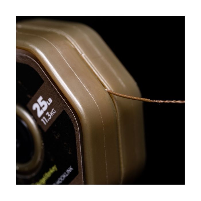 Fir Textil cu Camasa RidgeMonkey Connexion Rock Bottom Tungsten Soft Coated Hooklink, Camo Brown, 25lbs, 10m 2