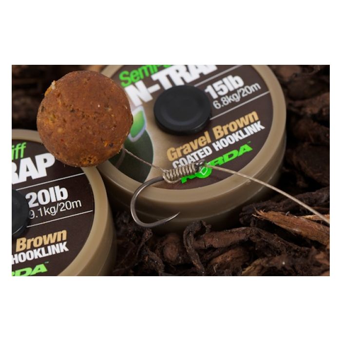Fir Textil Korda N-Trap Semi Stiff, Gravel Brown, 20m 5