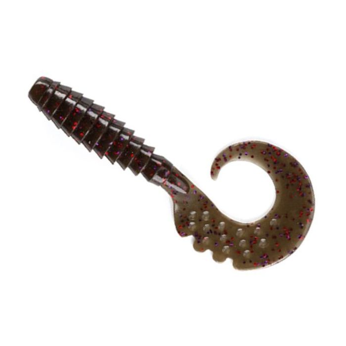 Grub FishUp Fancy Grub 2", 050 Green Pumpkin Brown/Red & Purple, 5cm, 10buc/plic