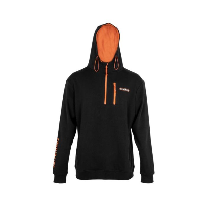 Hanorac Sonubaits 14 Zip Hoodie, NegruPortocaliu
